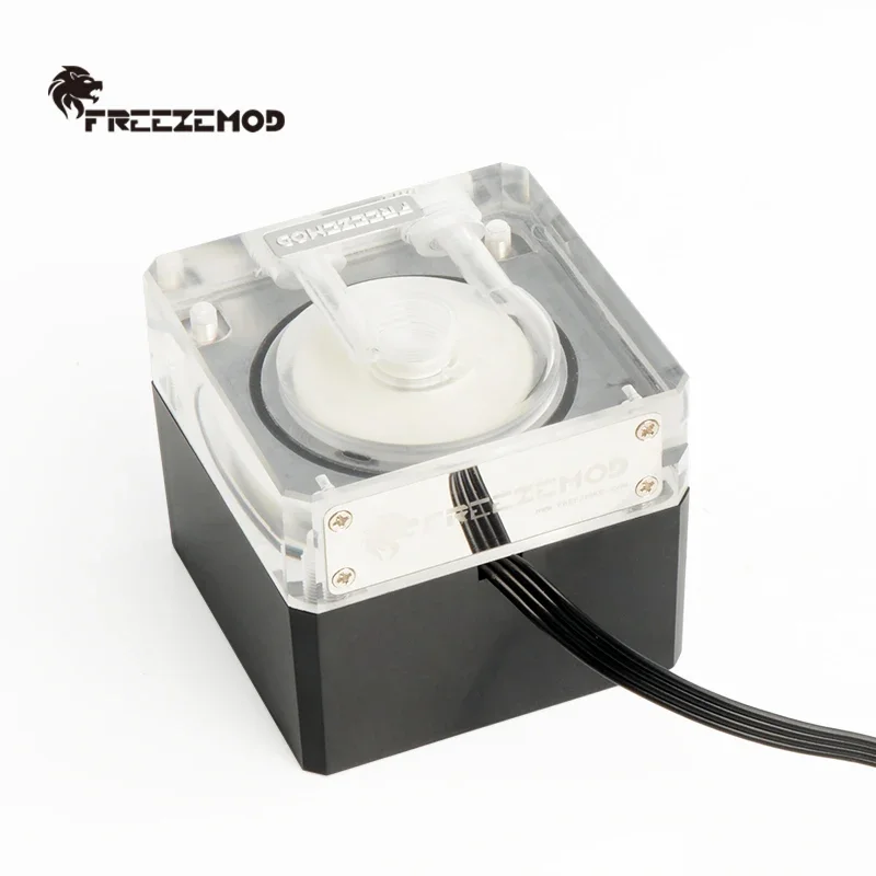 Pompa dell'acqua silenziosa per dissipazione del dispositivo di raffreddamento dell'acqua industriale FREEZE da 24 V. La tensione 24 V supporta l'ascensore PWM da 3,5 metri. PU-FS4PR