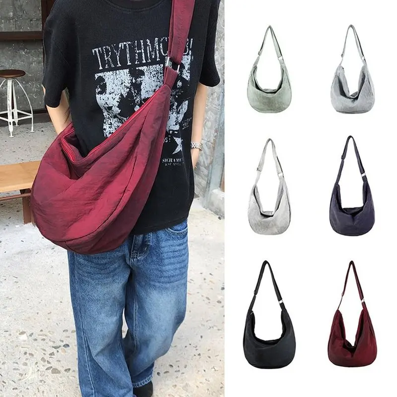 Women Oversized Burgundy Hobo Bag With Crinkle Washed Finish Large Capacity Slouchy Shoulder Purse Travel Commuter Handbag