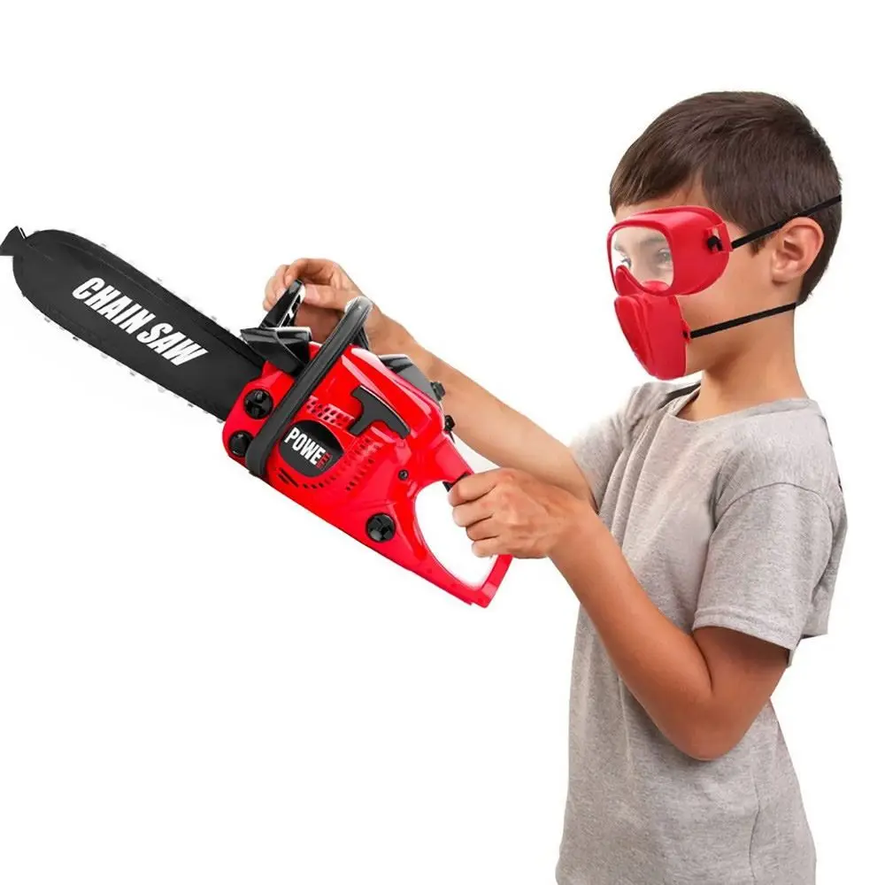 Nieuwe Plastic Elektrische Zaag Rood & Zwart DIY Montage Grote Elektrische Zaag Simulatie Reparatie Tool Speelgoed Kindercadeau