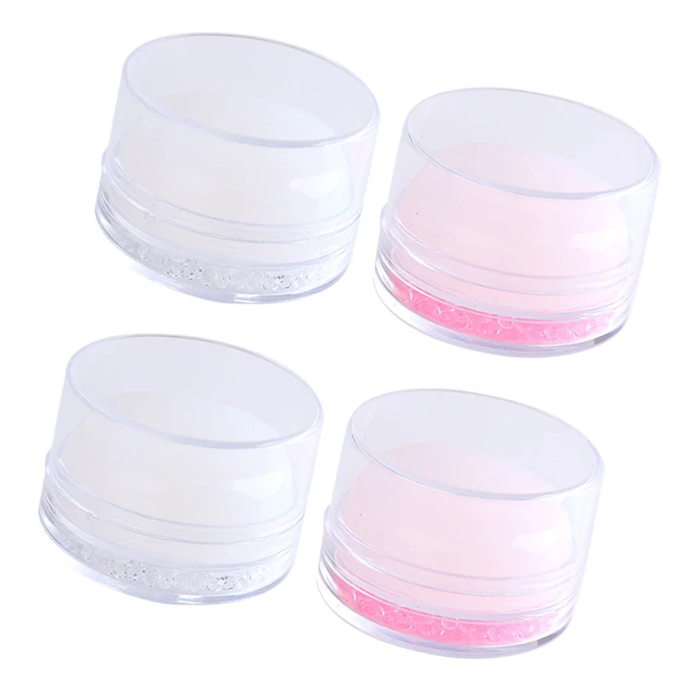 

4Pcs Silicone Nail Art Stampers Lightweight Mini Manicure Printing Stamper Tools for DIY Home Salon Nail Design Accessories