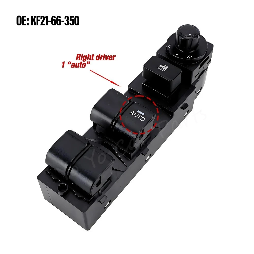 KF21-66-350A KF2166350A KF2166350 For Mazda 3 Active CX-5 2012-2020,Right Side Driver  Master Power Window Control Switch Button