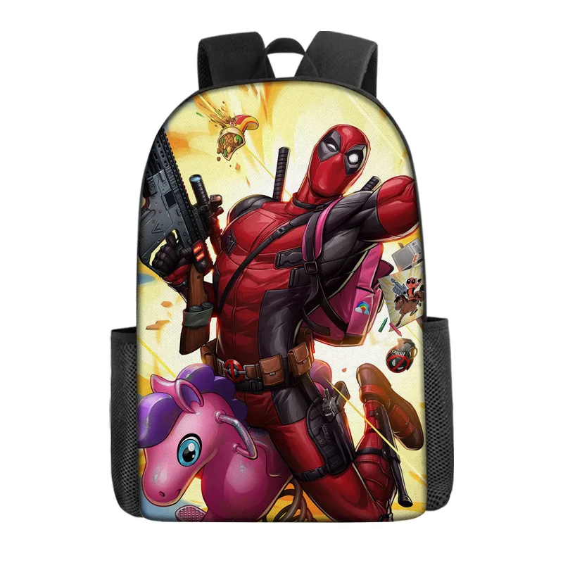 Mochila con estampado de película de Anime Deadpools para estudiantes, bolso de hombro de gran capacidad para niños, mochila escolar genial, regalos de moda escolar