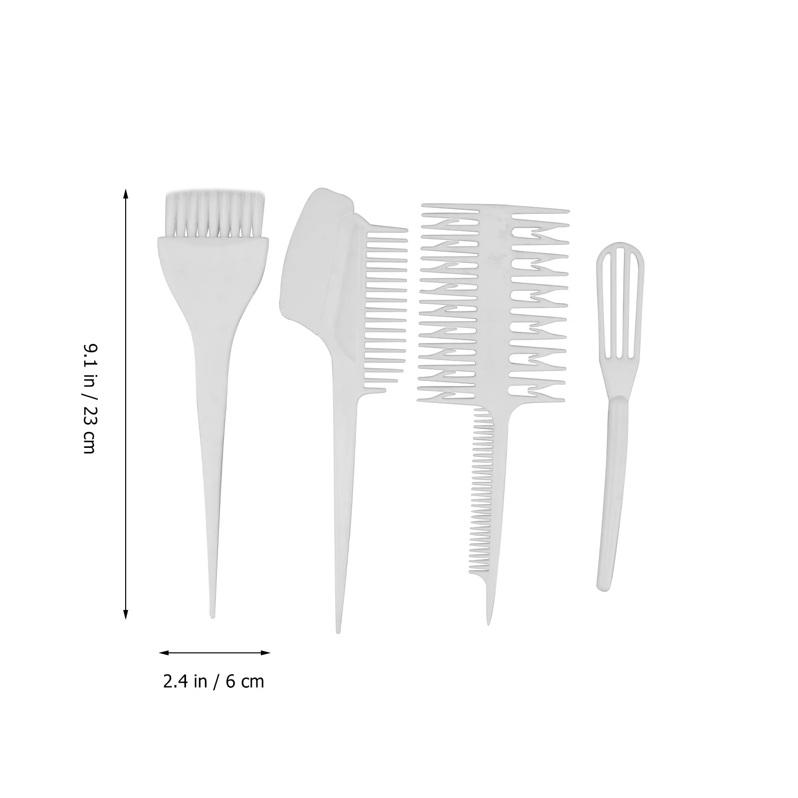 مجموعة أدوات صبغ الشعر مكونة من 6 قطع، فرشاة تسريح لتلوين الشعر، مجموعة أوعية من البلاستيك DIY ملحقات تصفيف الشعر لصالونات تصفيف الشعر المنزلية