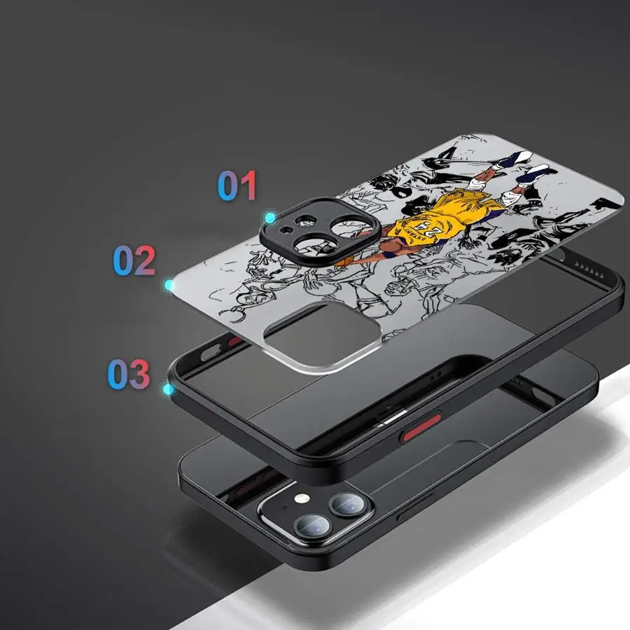 Cartoon Basketball Star Phone Case for Apple iPhone 15 13 Pro XS 11 Max XR 14 16 12 Mini 11 16e TPU