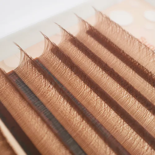 Imagen 2 del producto Supmacio Marrón oscuro Suave W 3D Pestañas rápidas Paquetes de pestañas listas Pestañas de trébol 3D Cilio 3 D