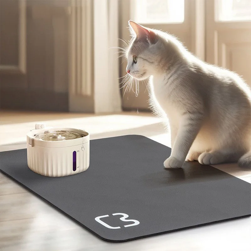 

Minimalist pet feeding mat repeated washing cat and dog pad water absorption and non slip mat rest and training pet cushions