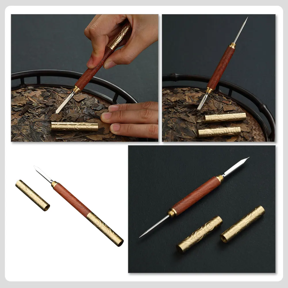 

Creative 2-In-1 Puer Needle Steel Compact Strong Portable Teaware Tool For Cake Home Office Use Practical