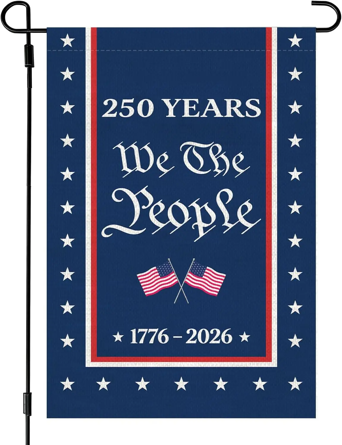 250 Years Anniversary Patriotic Garden Flag 12x18 Inch Double Sided, 4th of July Independence Memorial Day Yard Flag Outdoor PPZ