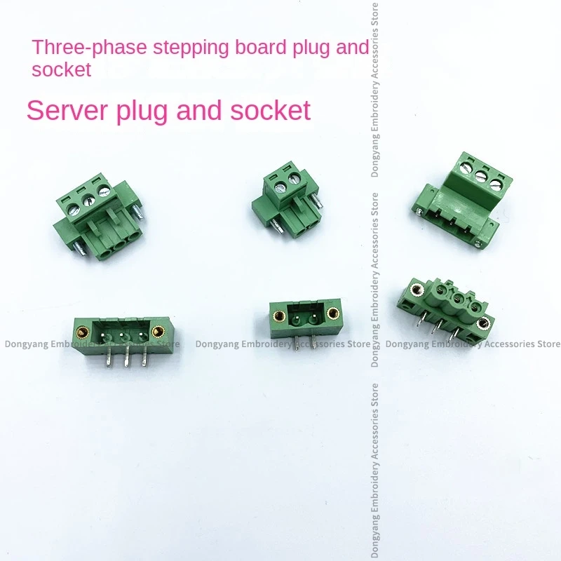 1PCS Three-Phase Stepper Board Driver Board Plug-In Socket Server Three-Position Plug Socket for Computer Embroidery Machine