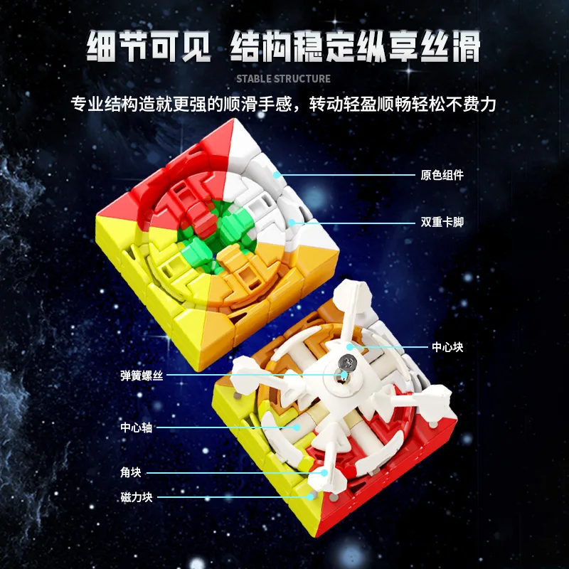 Sengso Mosheng 4x4x4 المكعب السحري المغناطيسي Shengshou 4x4 مكعب ستيكيرليس المهنية لغز لعب الأطفال هدية Cubo Magico #5