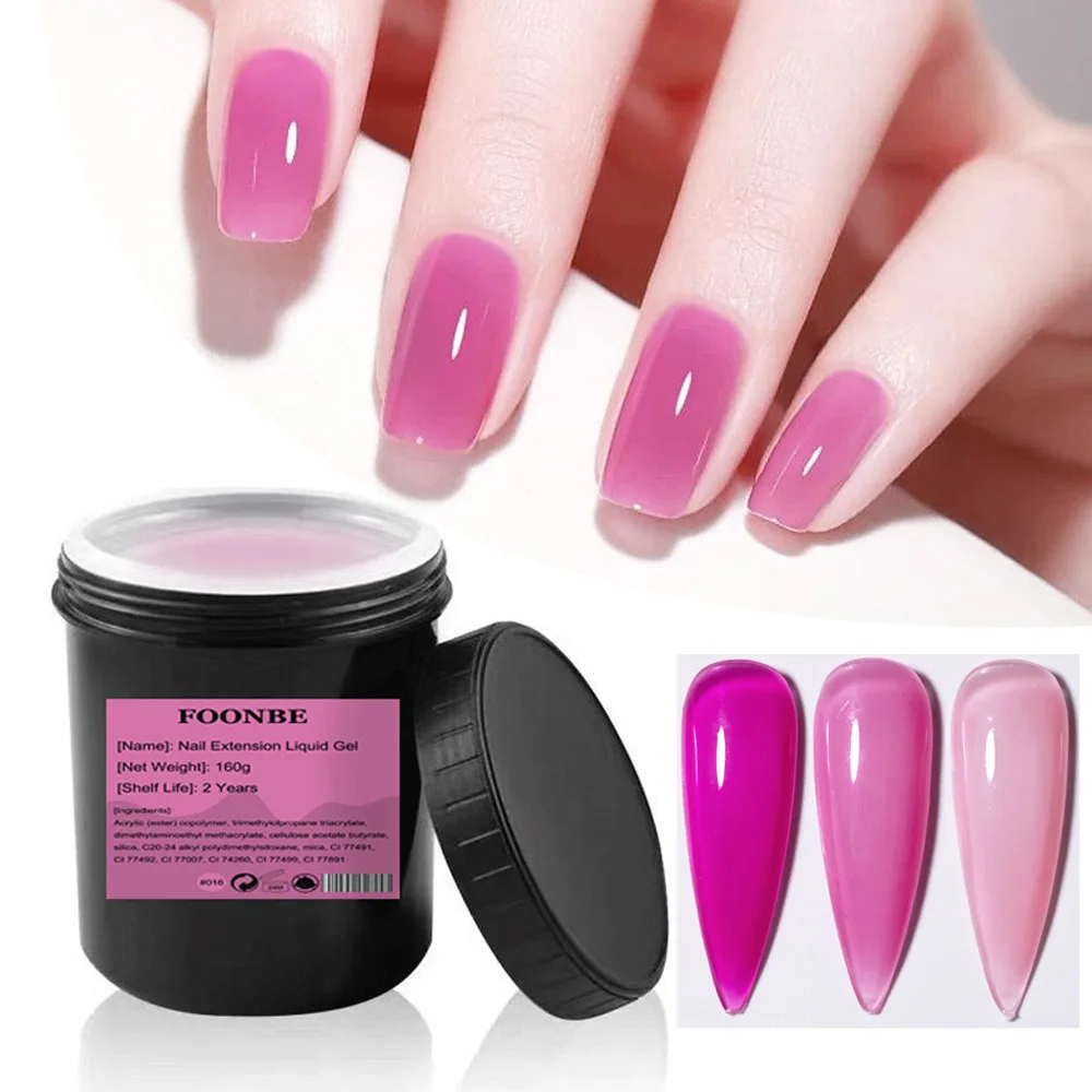 

160g Nail Art Gel Builder Nail Extension Liquid Tips UV Gels Manicure Polish Transparent Build Crystal Extend Art Nail UV Gels