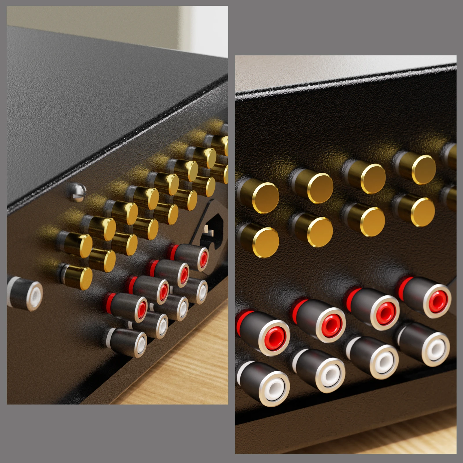 Tapón RCA chapado en oro rodio CA7001, Conector de cortocircuito, protector