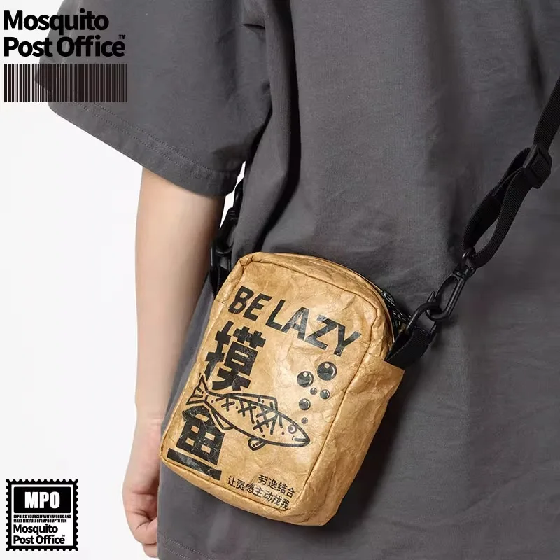 

Casual Men's Shoulder Bags Waterproof Dupont Paper Purse Phone Sling Bag for Men Crossbody Bag Mini Messenger Bag Retro