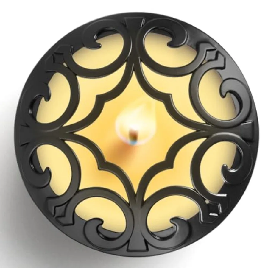 Scented Candle Topper Cover to Burn Evenly, Decorative Candle Jars Accessories Gifts for Women, Elegant Carved Lids Shades