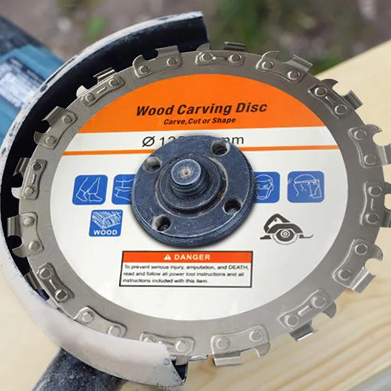125 *22 Mm Grinding Woodworking Disc Grooving Machine Chains Disc Wood Carving Cutting Disc For 5 Inch Angle Grinder
