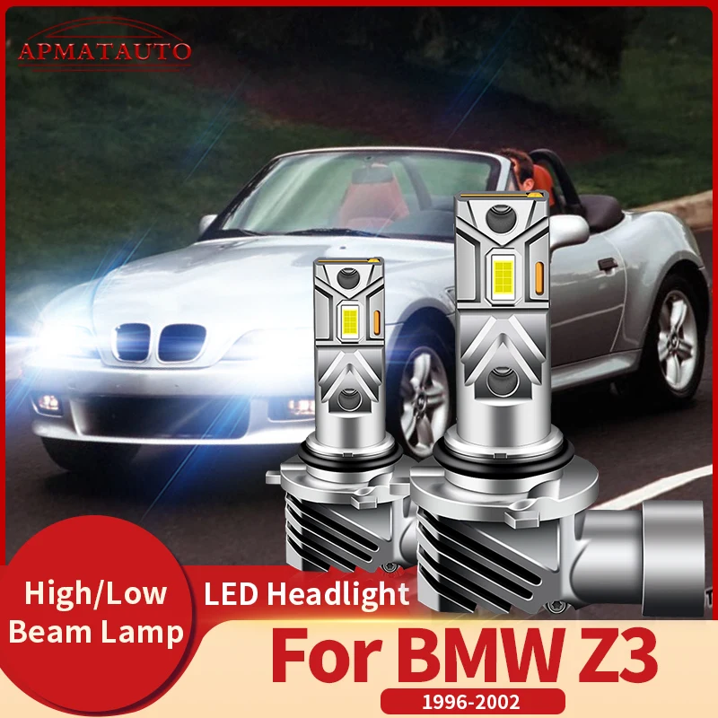 

﻿ 2 шт. 20000 лм для BMW Z3 1996 1997 1998 1999 2000-2002 светодиодные лампы дальнего света ближнего света CANbus 6500k автомобильные аксессуары
