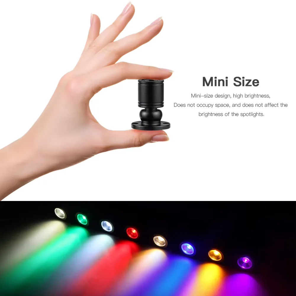 ARGB Mini-Spotlicht für Figuren-Display 5V 3-Pin Motherboard Aura Sync für Gaming-Schreibtisch PC-Gehäuse Verstellbarer Winkel Akzentbeleuchtung 3W – Detail 9