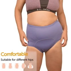 Bragas menstruales a prueba de fugas para mujer, ropa interior femenina de cintura alta, transpirable, impermeable, flujo pesado, 8xl talla grande, 110 kg