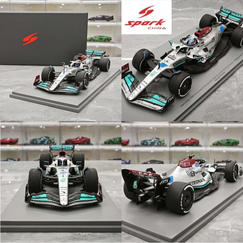 

Искра 1:18 2022 Бельгийский Гран-При AMG Team No 63, имитационная модель автомобиля из смолы Russell F1, игрушка для мальчиков.