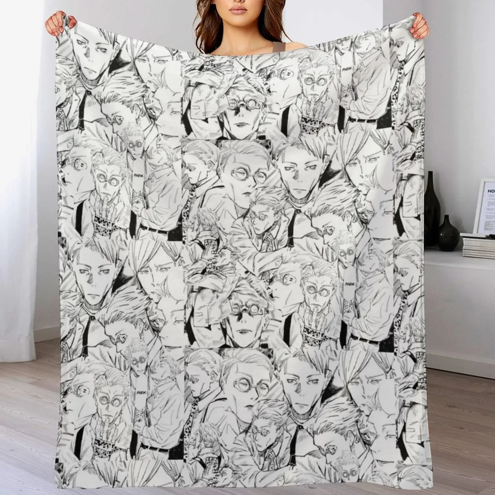 

Nanami Kento Manga Panels Throw Blanket Luxury Designer Camping Extra Large Throw Blankets Sofas Of Decoration Blankets