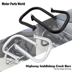 Motorcycle Highway Saddlebag Crash Bar Guard Rear Protection Bumper For Indian Chief Dark Horse Roadmaster Classic 2014-2023