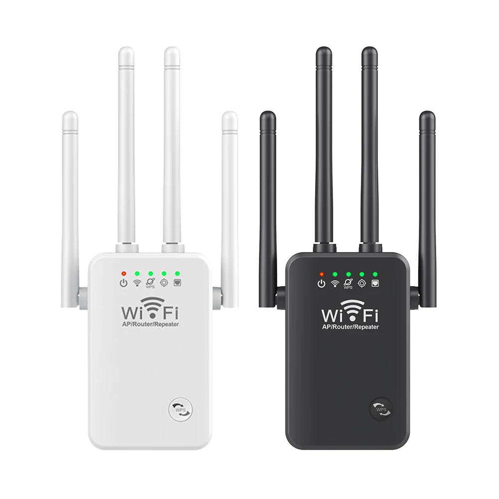 WiFi Extenders Signal Booster 2.4G/5Ghz Wireless WiFi Repeater 1200Mbps 4 Antenna Long Range for Home with Ethernet Port