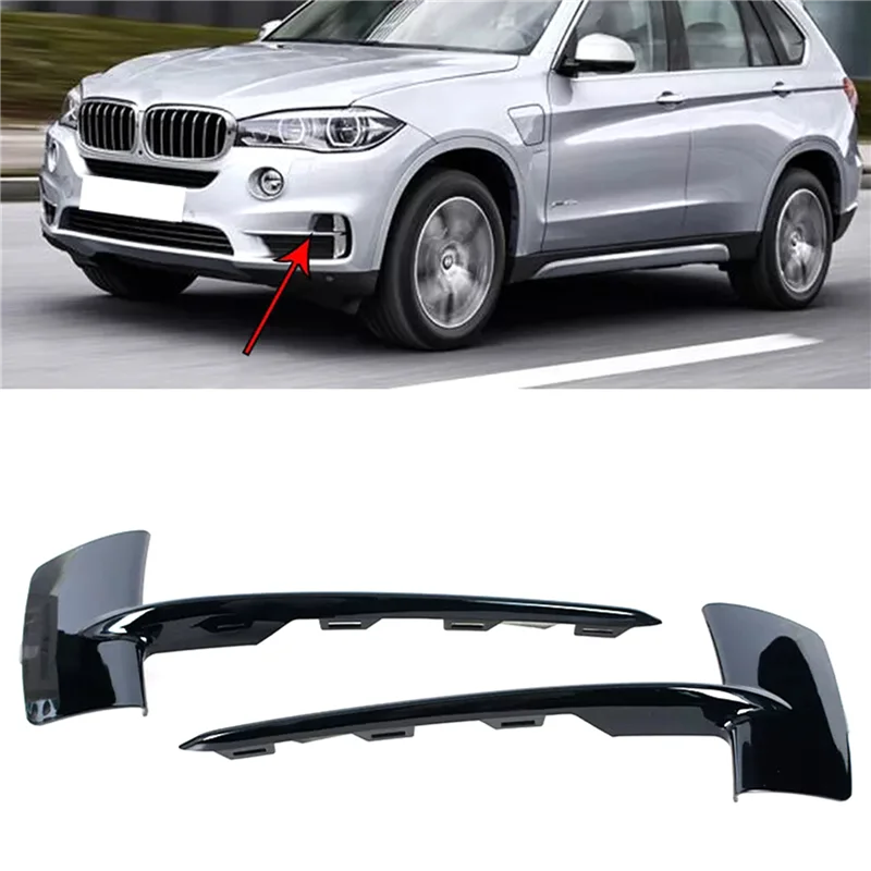 

4 шт., нижняя решетка переднего бампера, черная накладка для BMW F15 X5 2014-2018 51117325395 51117325396 автомобильные аксессуары