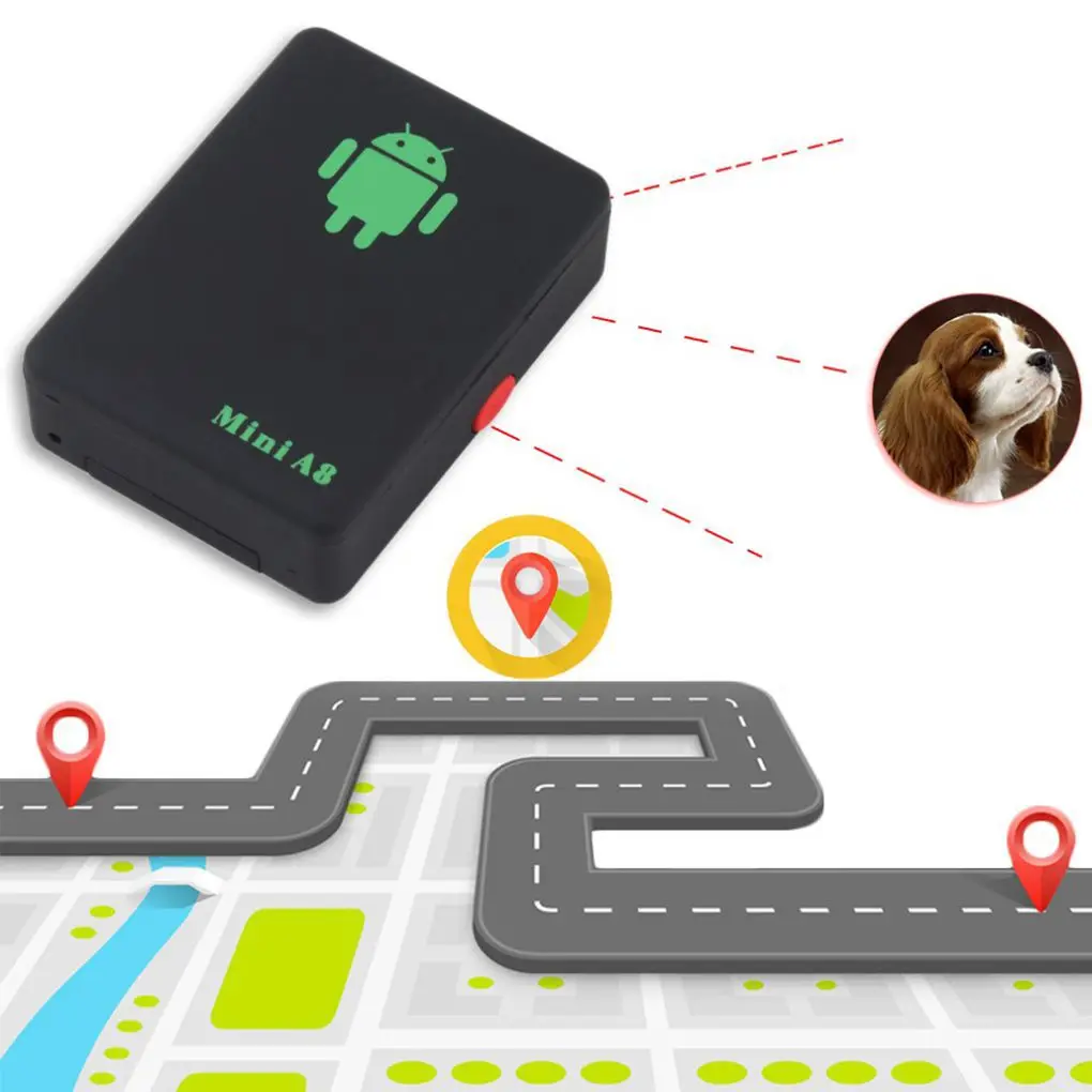 A8 Mini GPS Tracker Vehicle Real Time Tracking SOS Alarm Anti-Lost Key Wallet Tracking Finder Device GSM GPRS