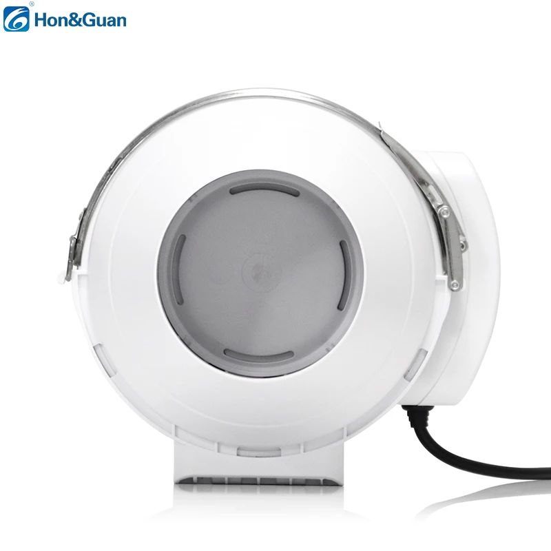 hon&gu an 4-Inch ABS Plastic 100V~120V Axial Flow Fan with Beautiful Lines Mixed-Flow Inline Duct Fan