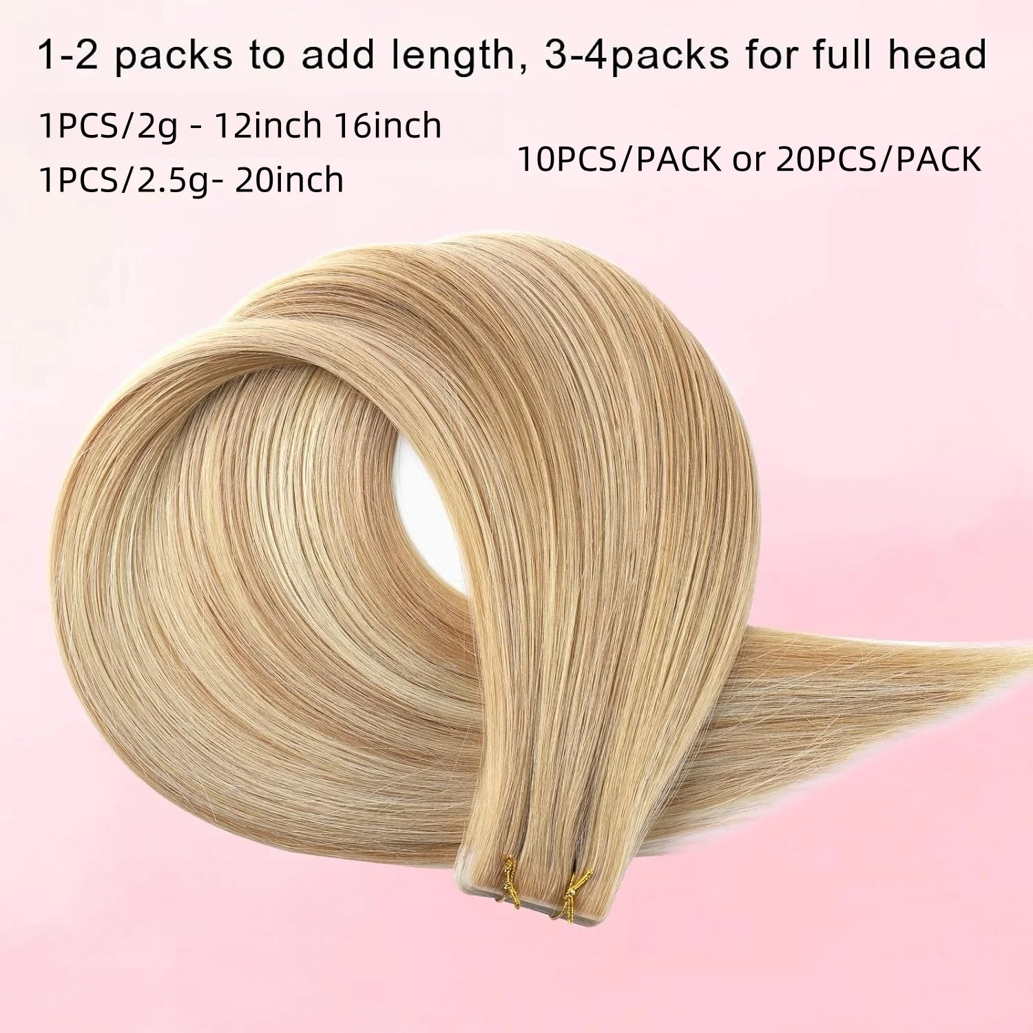 10/20PCS 연장에 보이지 않는 가장자리 테이프 인간의 머리카락 원활하게 주입된 테이프 인 스트레이트 보이지 않는 헤어 익스텐션