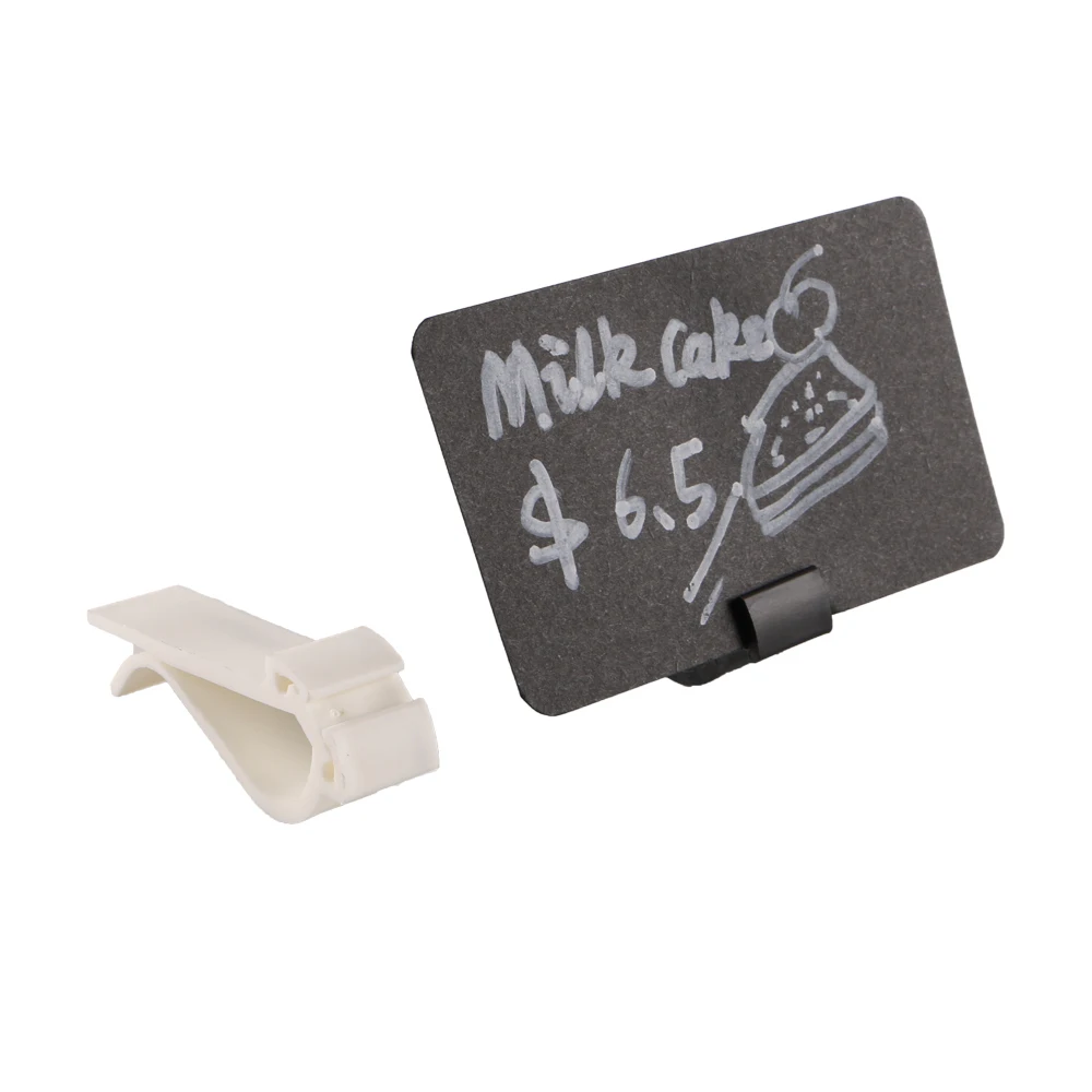 Plastic Food Sign Display Holder Spike Food Sign Card Advertising Clips Price Tag Clamp