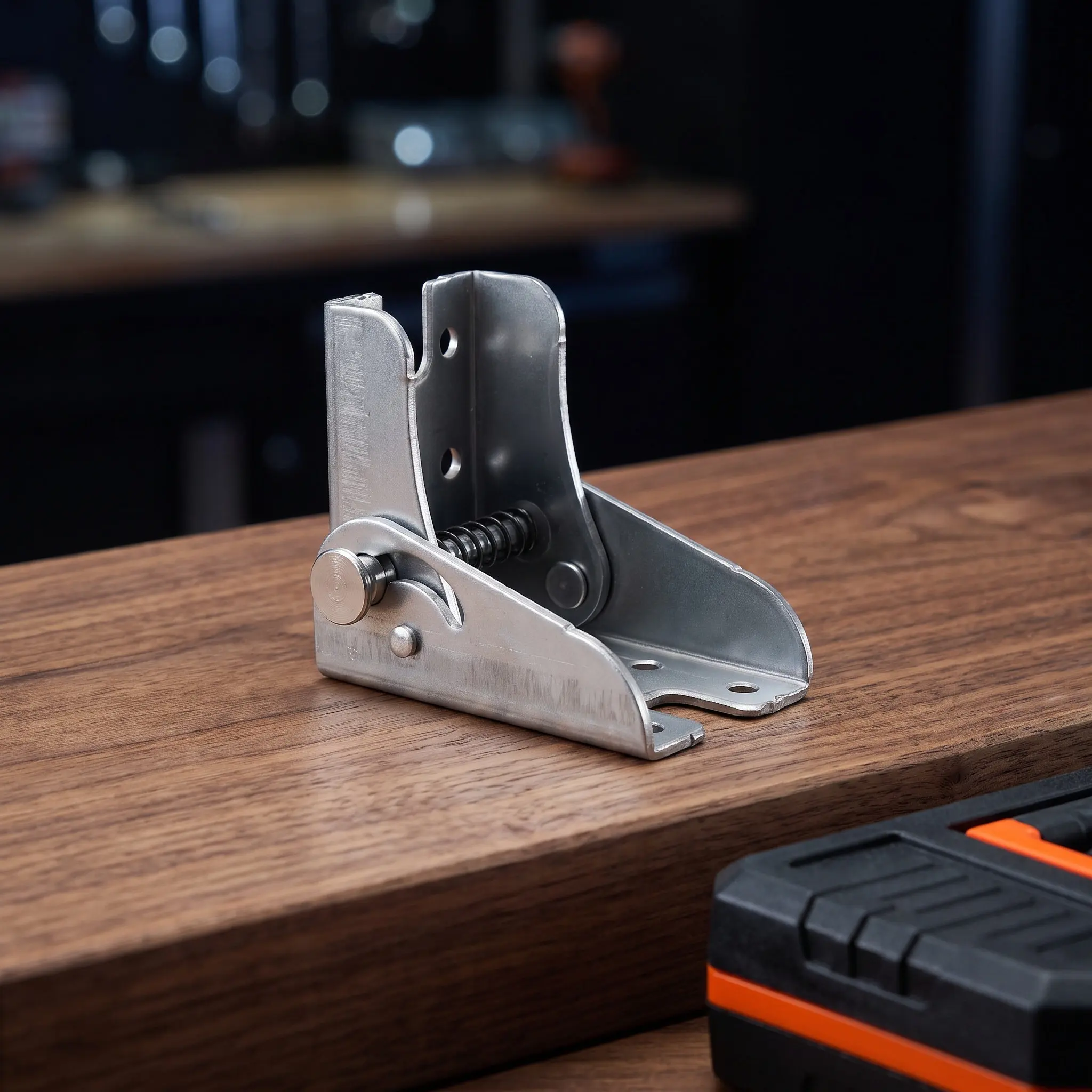 2Pcs 90 Degree Self Lock Furniture Folding Hinge Brackets for Foldable Tables Wall Mounted Shelves Workbench Support