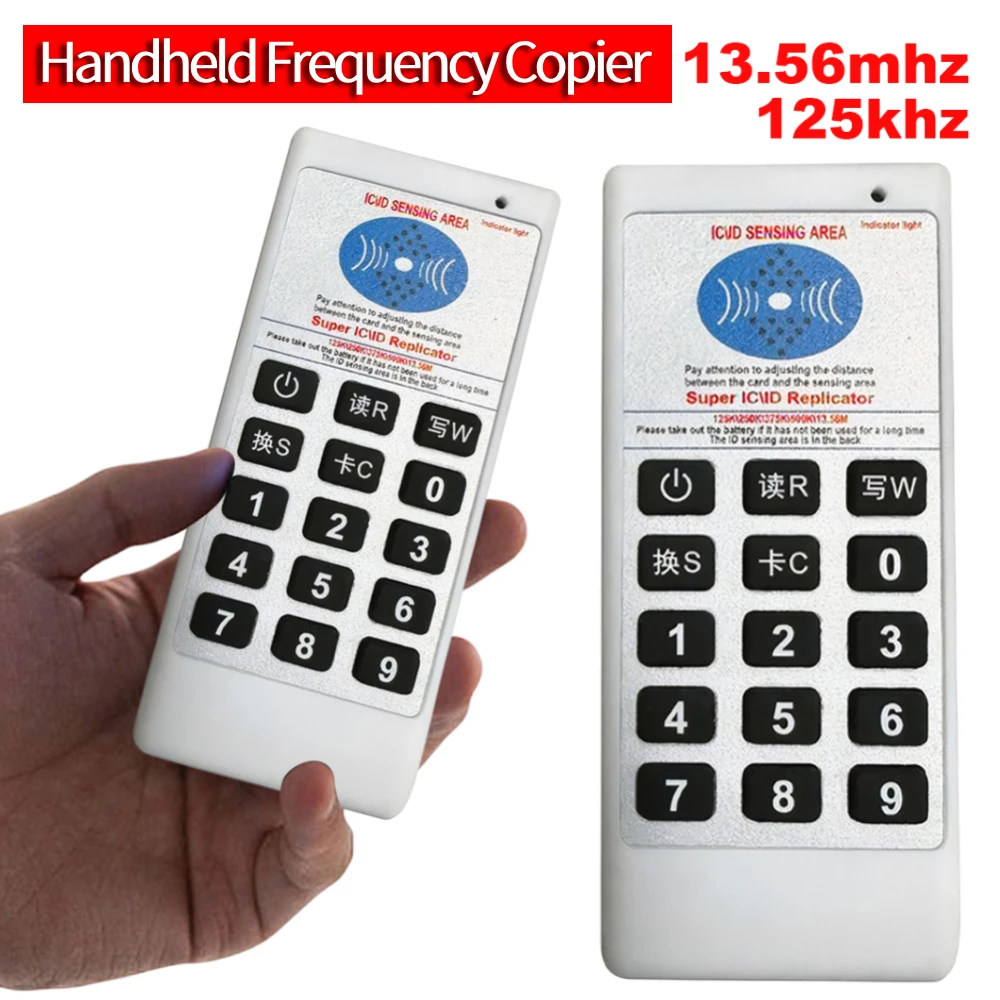 Clonador duplicador 125Khz-13,56 MHZ RFID NFC IC lector de tarjetas y escritor etiqueta de acceso duplicador lector de tarjetas inteligentes RFID de mano
