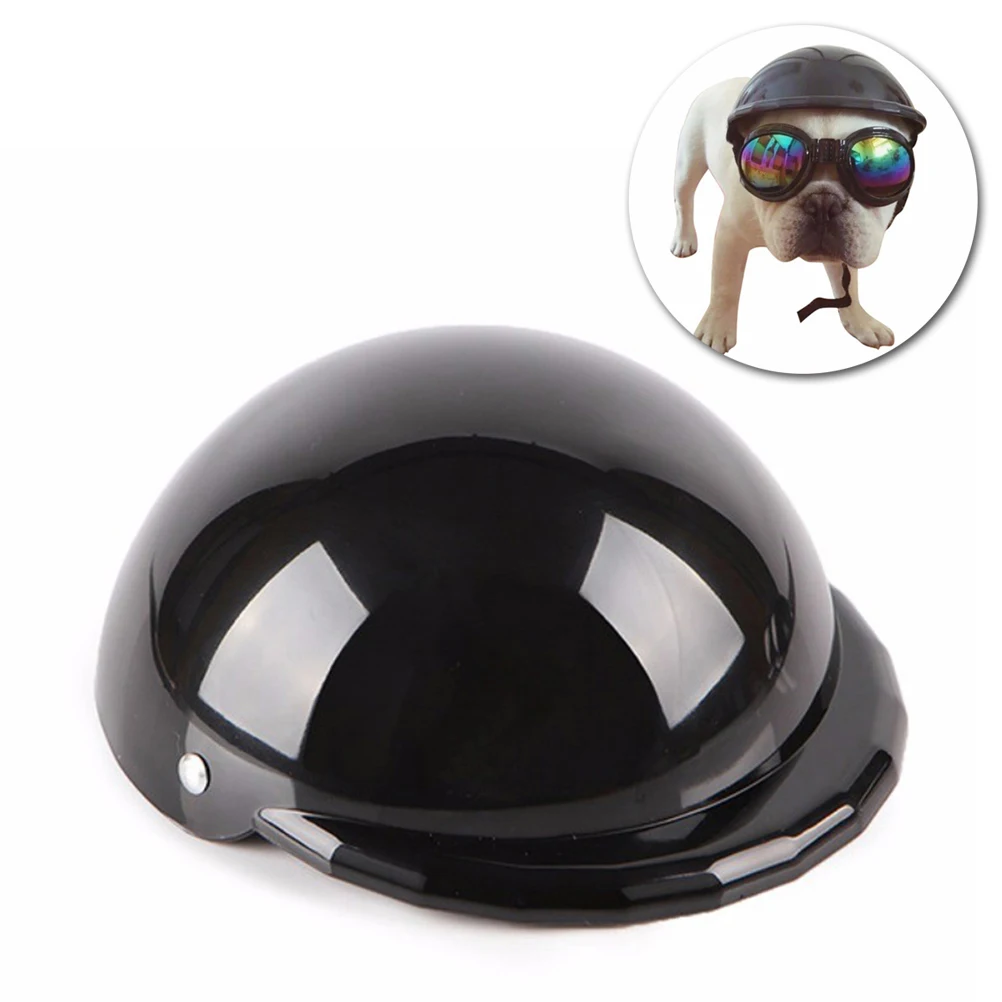 

Dog Cool Plastic Helmets for Pet Sun Rain Protection Cats Dogs Costumes Accessories Pet Supplies Size L (Black)