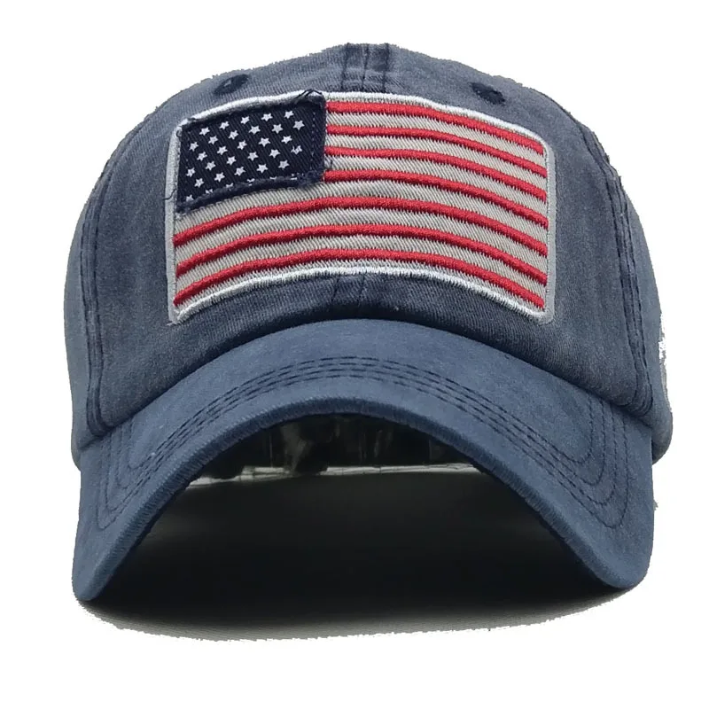 American Flag Baseball Peaked Cap Party Man Women Fashion Hip-Hop United States Hat Retro Processing Style