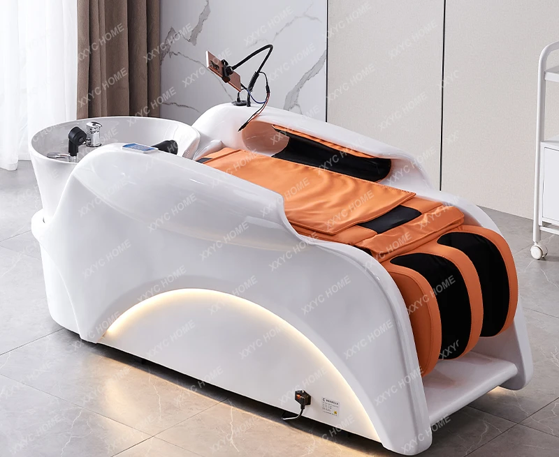 

Automatic intelligent massage shampoo bed barber shop special beauty salon head therapy water circulation fumigation