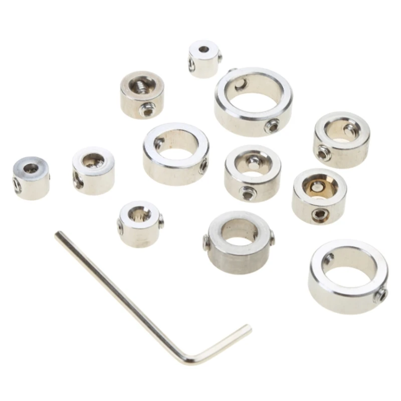 6/8/12Pcs/Lot 3-16mm Drill Bit Depth Stop Collar Ring Positioner Spacing Ring Locator Woodworking Drill Bit with Wrench Dropship