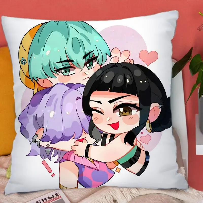 مجموعة وسائد KPOP Ma-Ra-u-der Girl-Group مربعة على الوجهين - بدون وسادة أساسية. غرفة، أريكة، ديكور غرفة النوم، مهجع