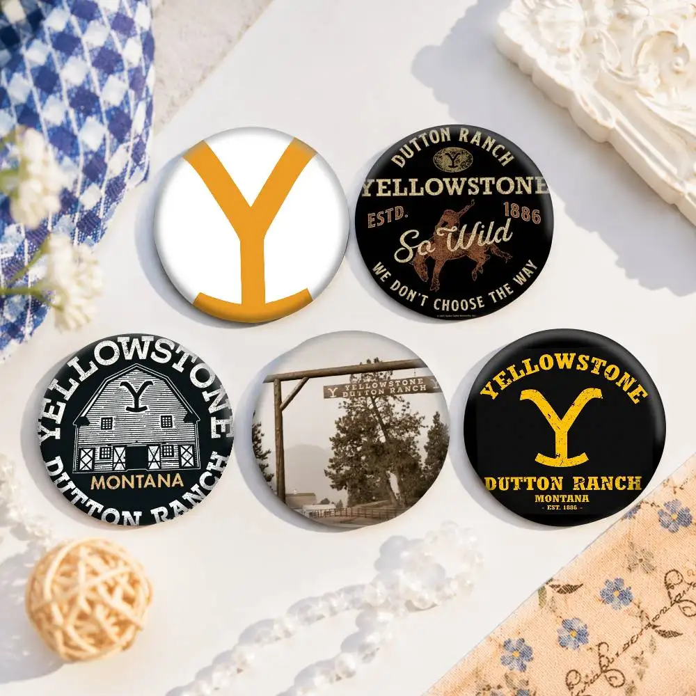 A-Yellowstone-es Art Badges Button Round Creative Pin Brooch Badge Bag Decor Accessories Fans Collect Friends Gifts