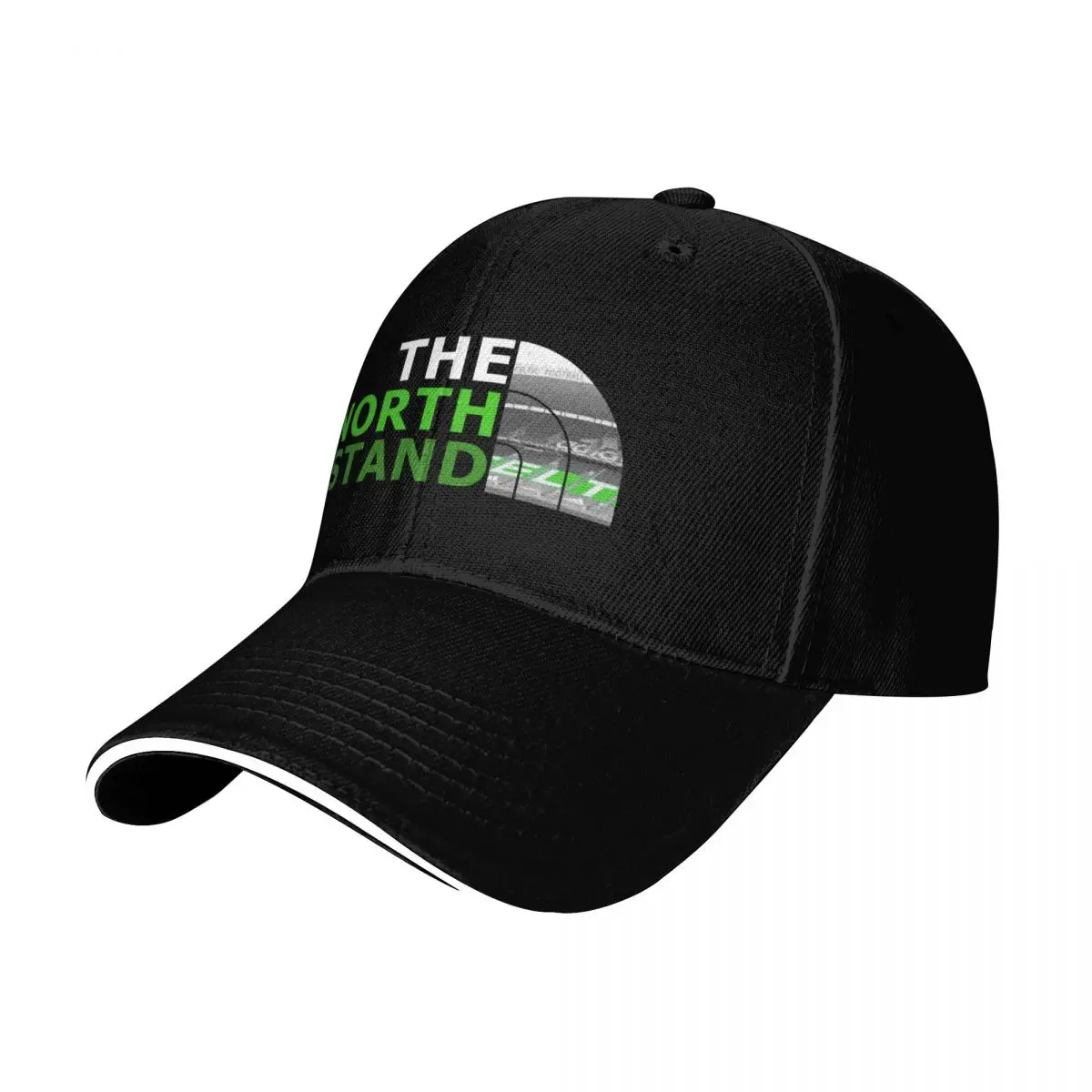 The North Stand Parkhead Baseball Cap Quick Dry Performance Cotton Twill Breathable Contrast Two Tone Brim