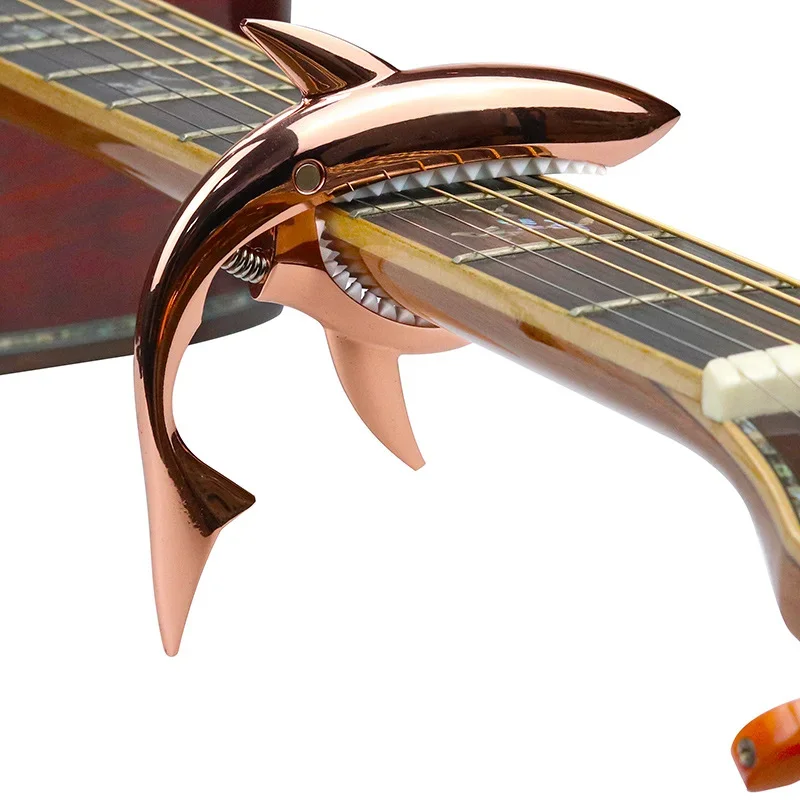 Guitar Capo Shark Acoustic Tuner Guitar Accessories Quick Change Clamp Electric Guitar Shark Capo Musical Instrument Acoustic