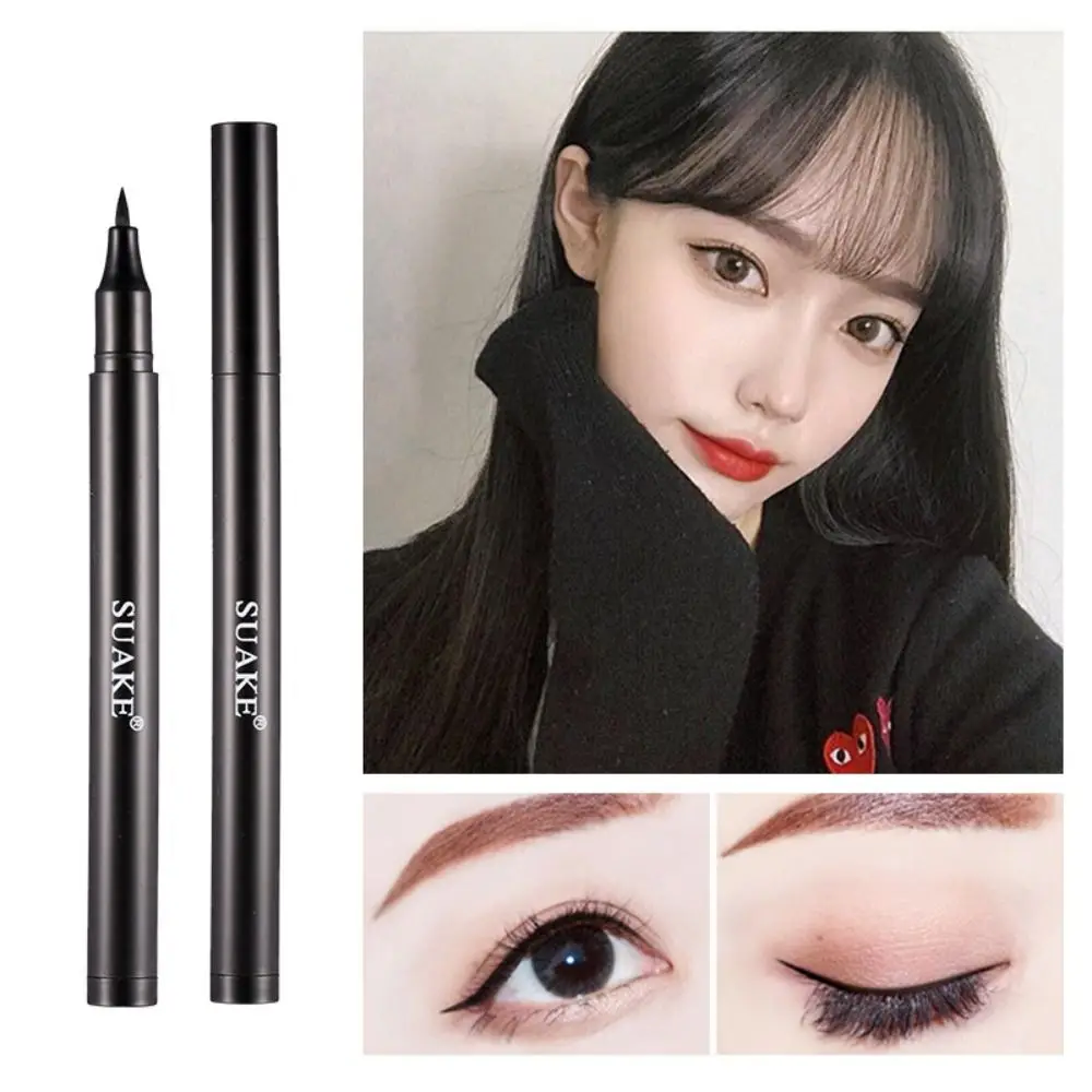 Professional Waterproof Liquid Eyeliner Anti-Oil Sweatproof Ultra Thin Eyeliner Smudge-Proof Natural Liquid Eyebrow Pencil Women