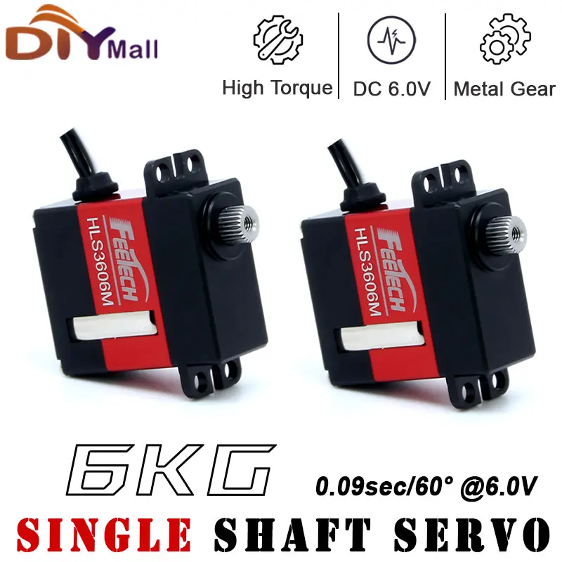 6KG HLS3606M Seriële Bus Servo 360 Graden Magnetische Encoder Hoog Koppel Metal Gear Coreless Motor Voor Robot Arm arm Armatuur DIY Onderdelen