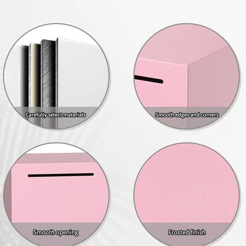 Steel Piggy Bank Only Enter Not Exit Large Capacity Money Savings Bank For Children's Metal Cash Box Coin Piggy Bank
