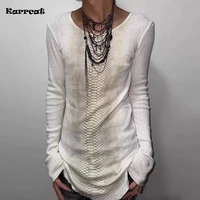 Camiseta Karrcat con Estampado de Piel de Serpiente Estilo Y2K, Estética Grunge, Manga Larga, Tejida, Vintage, Streetwear de los 2000, Retro Americano