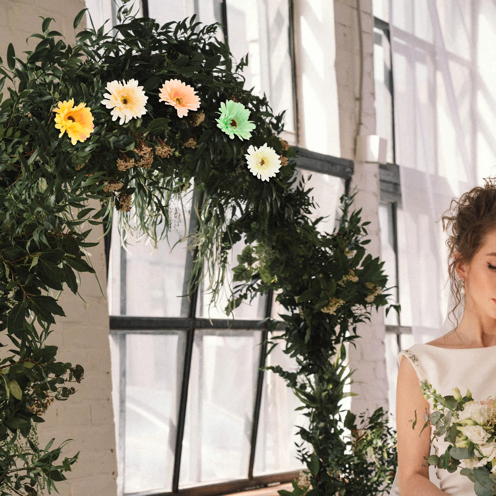 

10 Pcs Artificial Flower Hair Accessories Clip Clips Fall Floral Stems Fake Flowers