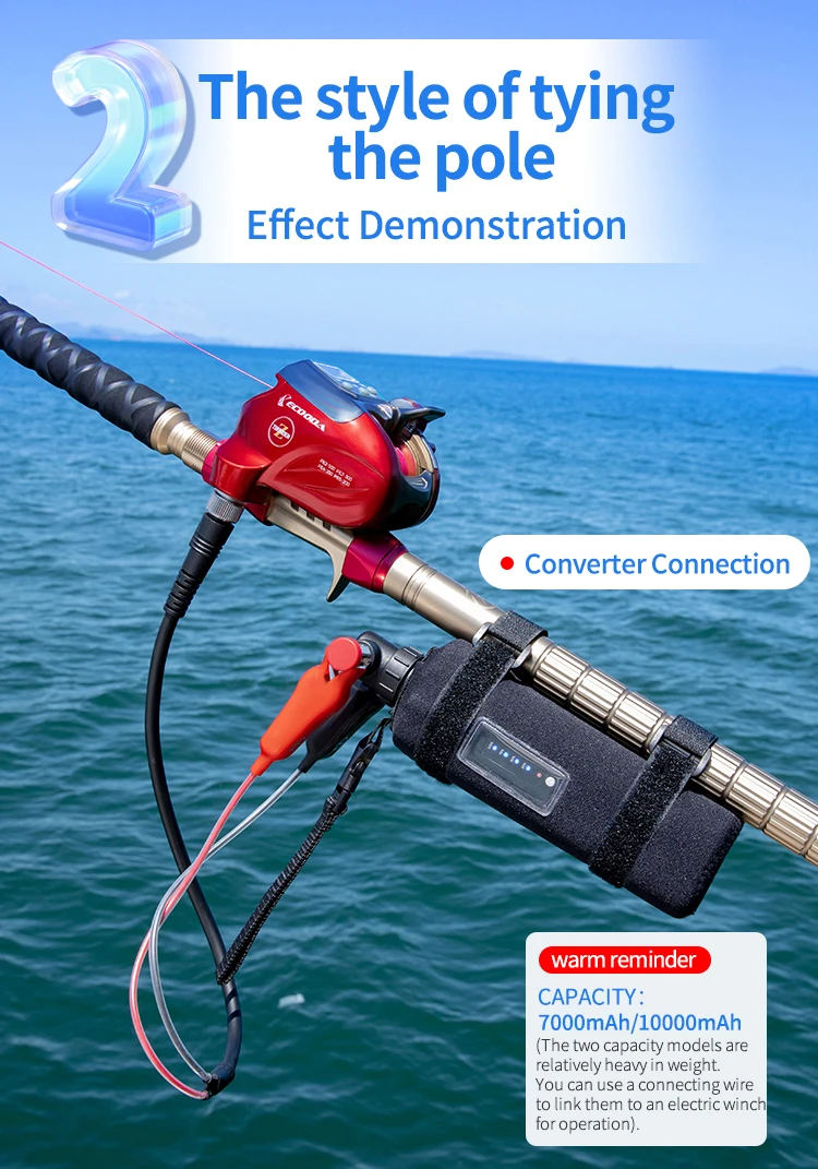 Batterie per mulinello elettrico da pesca 10000mAh per Daiwa, Shimano ForceMaster BeastMaster plays3000 Tanacom 600MJ,MD3000,ECOODA,EZH3000