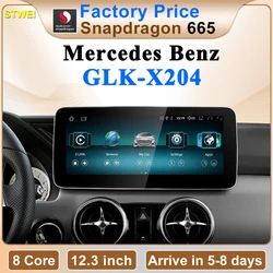 Preço de fábrica android auto carplay para mercedes benz 13 14 15 glk x204 navegação carro player vídeo bluetooth tela multimídia