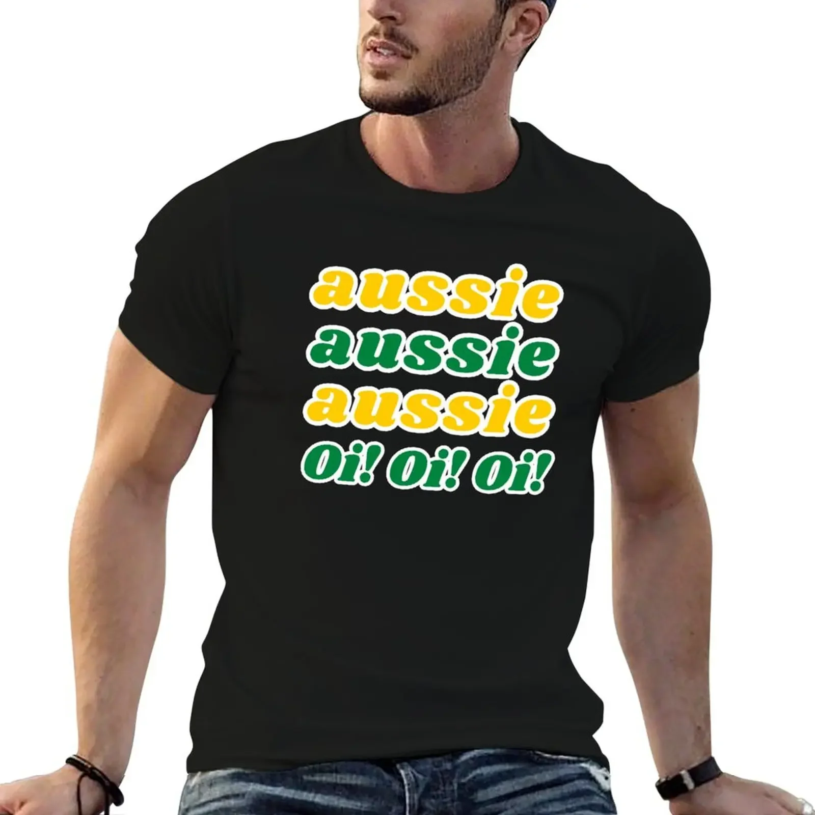 

Aussie Aussie Aussie Oi! Oi! Oi! T-Shirt summer 2025 cotton man t-shirts anime boys animal print outfits for men