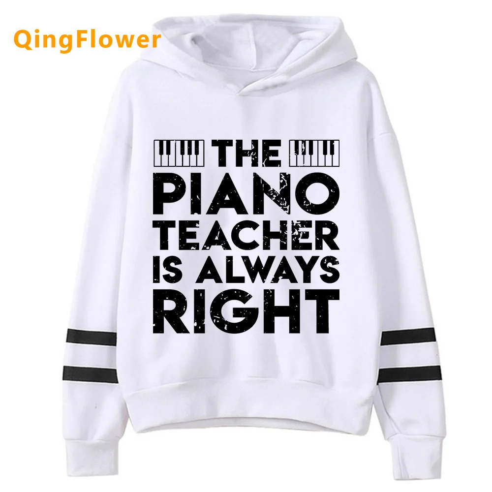 Piano hoodies women Korean style harajuku aesthetic sweat y2k hoddies pulls women japanese sweatshirts